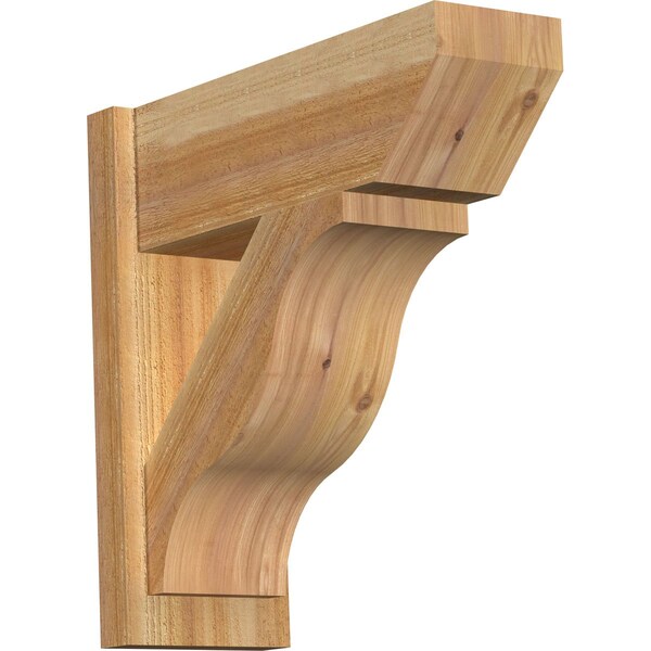 Ekena Millwork Funston Slat Rough Sawn Outlooker, Western Red Cedar, 8"W x 22"D x 22"H OUT08X22X22FST06RWR - main